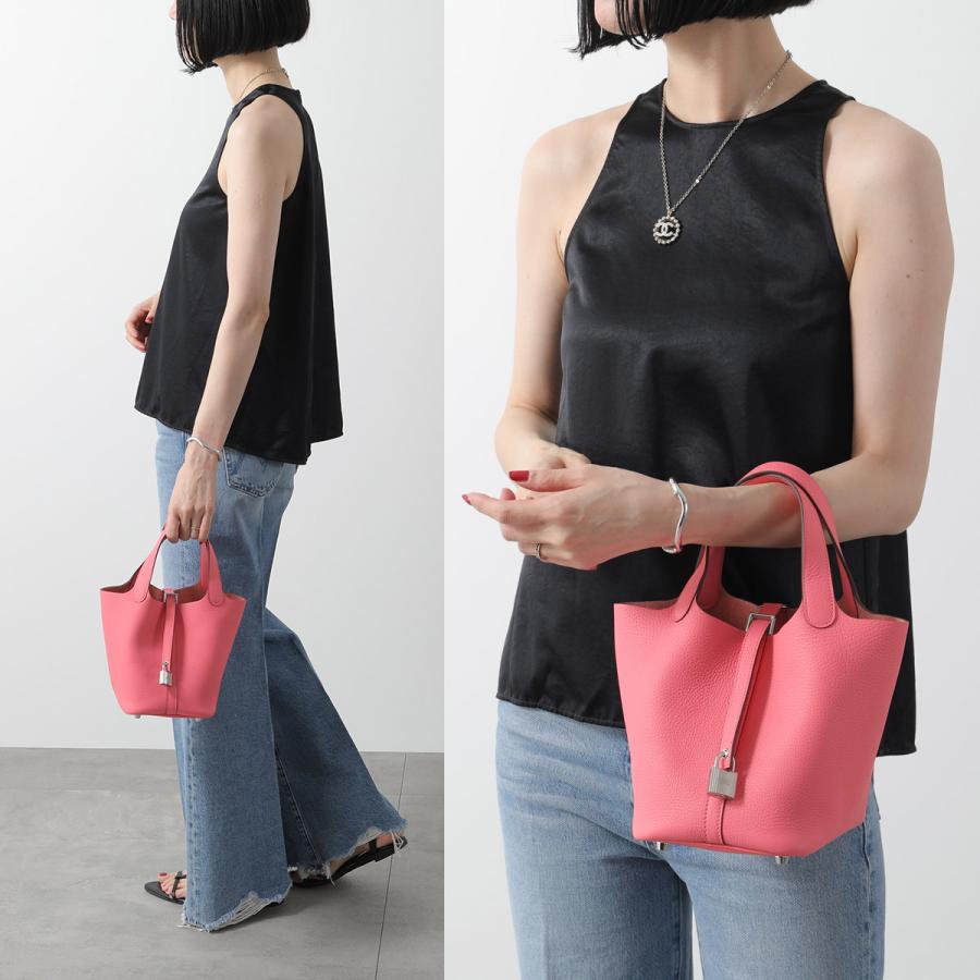 HERMES エルメス ピコタン PICOTIN LOCK PM 18 ピコタンロック H056289CK H056289CC レディース トリヨンクレマンス レザー 鞄 W刻印 MAUVE PALEの画像