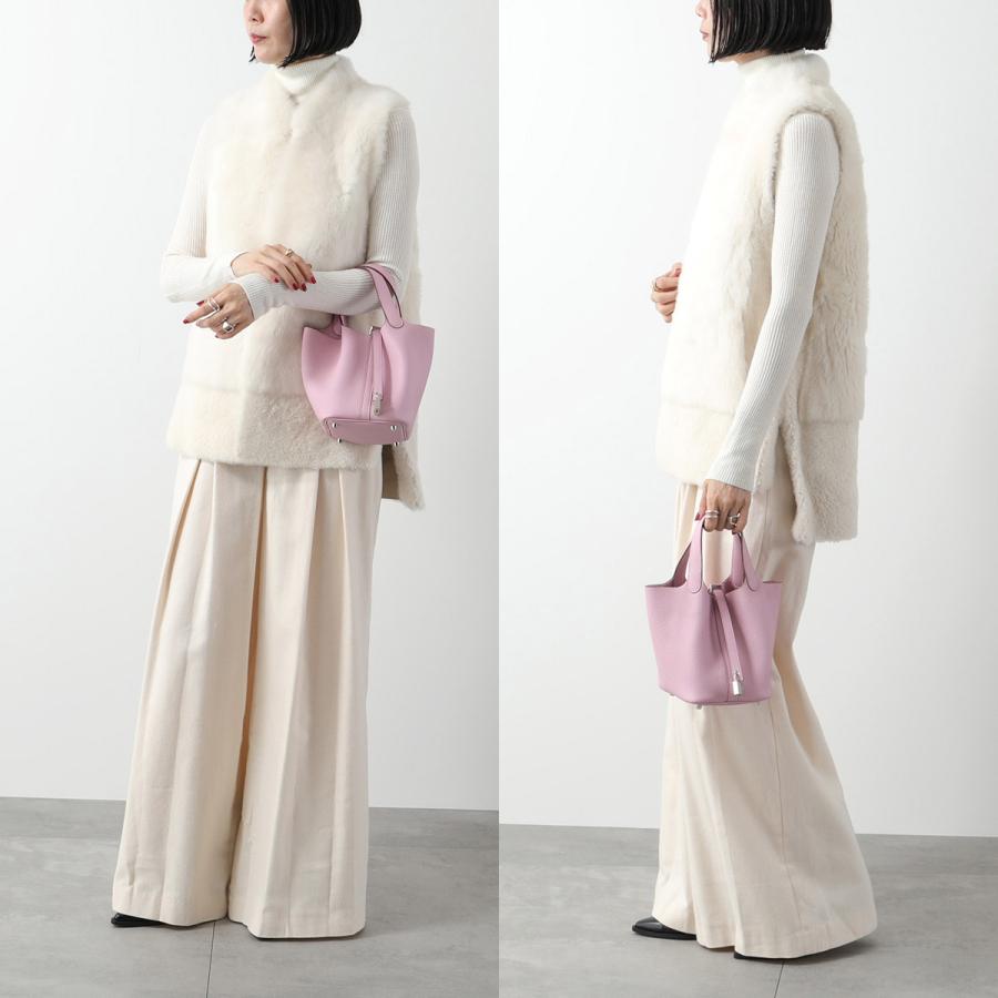 HERMES エルメス ピコタン PICOTIN LOCK PM 18 ピコタンロック H056289CK H056289CC レディース トリヨンクレマンス レザー 鞄 W刻印 MAUVE PALEの画像