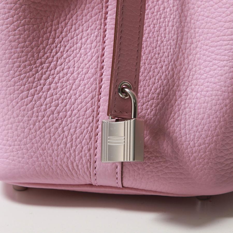 HERMES エルメス ピコタン PICOTIN LOCK PM 18 ピコタンロック H056289CK H056289CC レディース トリヨンクレマンス レザー 鞄 W刻印 MAUVE PALEの画像