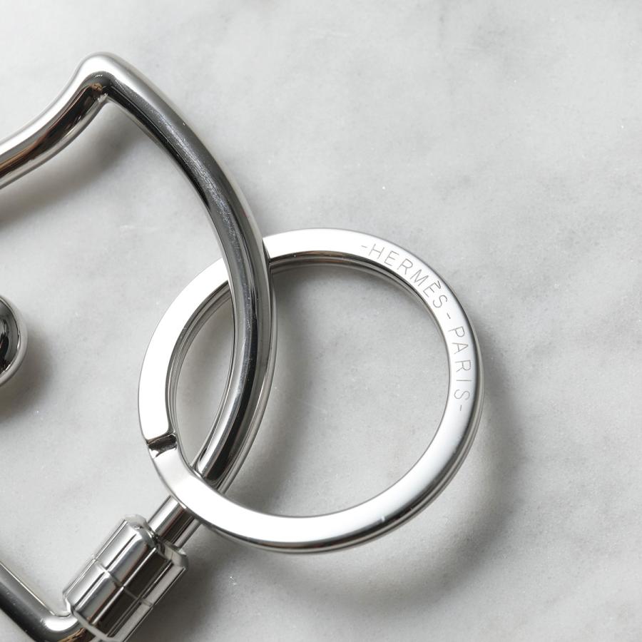 HERMES 馬蹄型キーホルダー ダークブルー エルメスパドック シュバル 蹄型 ダークブルー系 ユニセックス