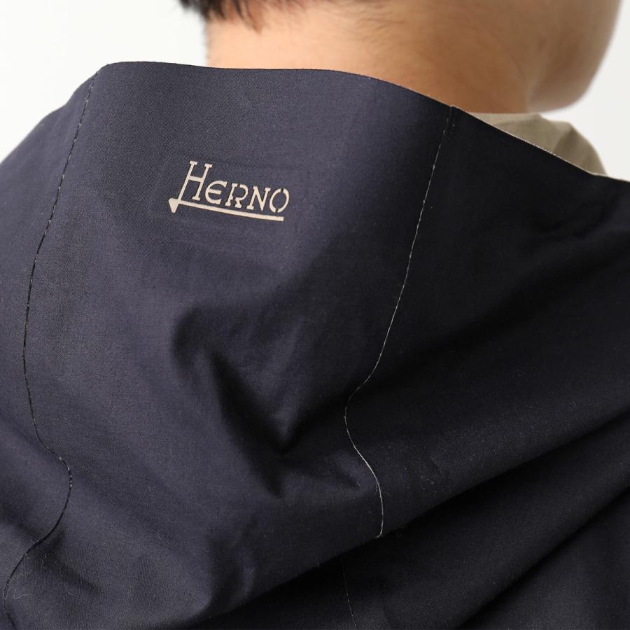 HERNO（ヘルノ） ジャケット GC0037U 13170 メンズ フード付き コート ブルゾン 長袖 ゴム引き コットン リバーシブル ...