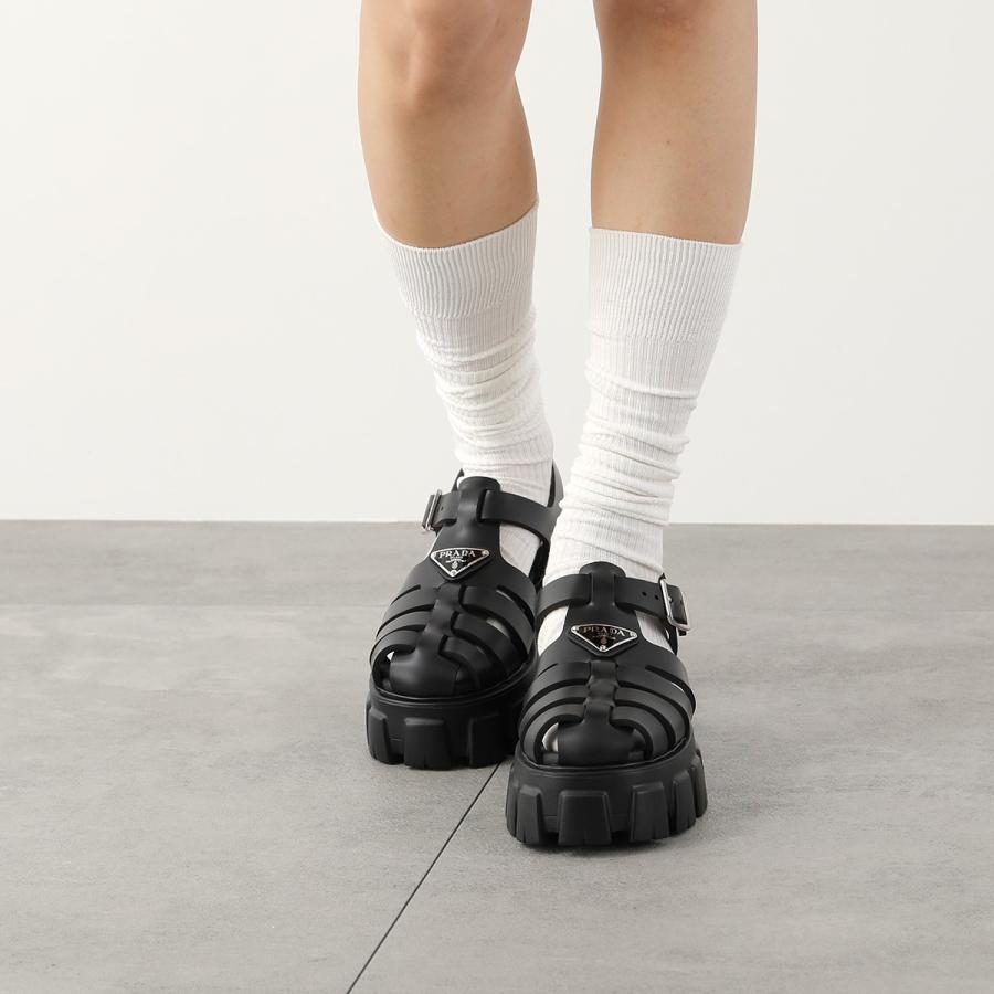 PRADA プラダ サンダル モノリス 1X853M 3LKK F0002 レディース PRADA プラダ サンダル モノリス 1X853M 3LKK F0002 レディース