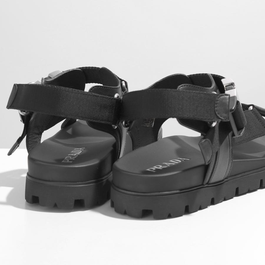 PRADA プラダ サンダル 2X3055 3L74 メンズ スポーティ レザー×ナイロンテープ バックルストラップ シューズ 靴 F0002/NERO｜s-musee｜07