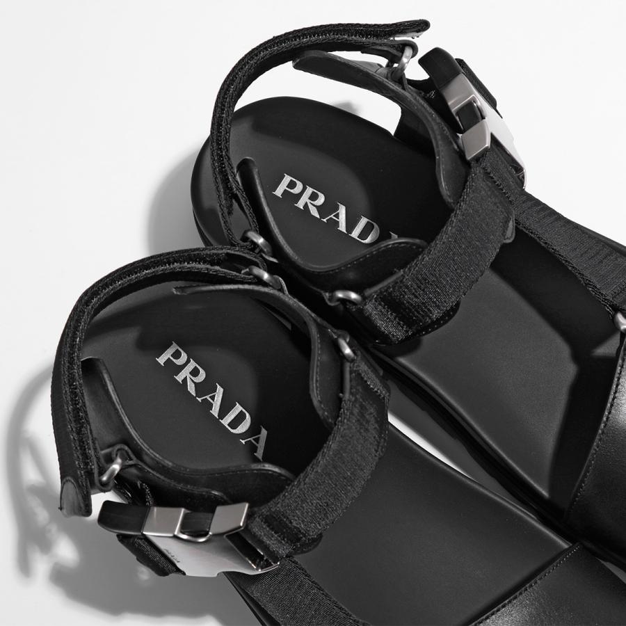 PRADA プラダ サンダル 2X3055 3L74 メンズ スポーティ レザー×ナイロンテープ バックルストラップ シューズ 靴 F0002/NERO｜s-musee｜10