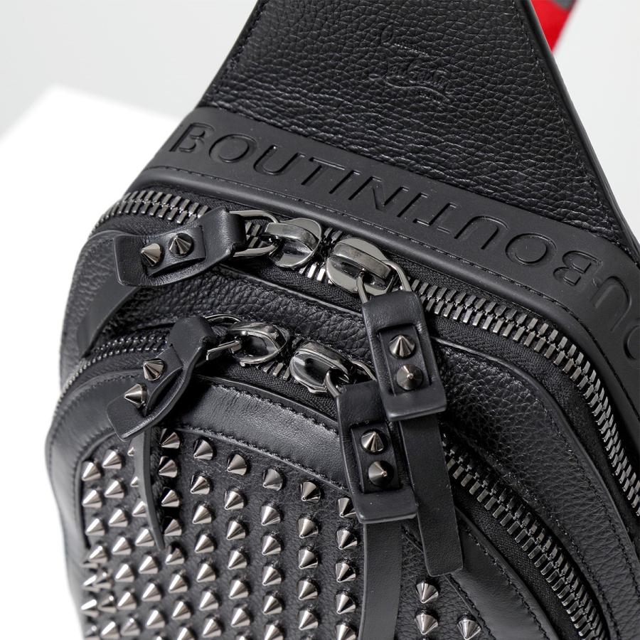 【希少】 Christian Louboutin クリスチャンルブタン ボディバッグ Loubifunk ルビファンク 1235313 メンズ ショルダーバッグ 鞄 B672-BLACK/BLACK/BLACK-RED 【2664504911】(96120円)
