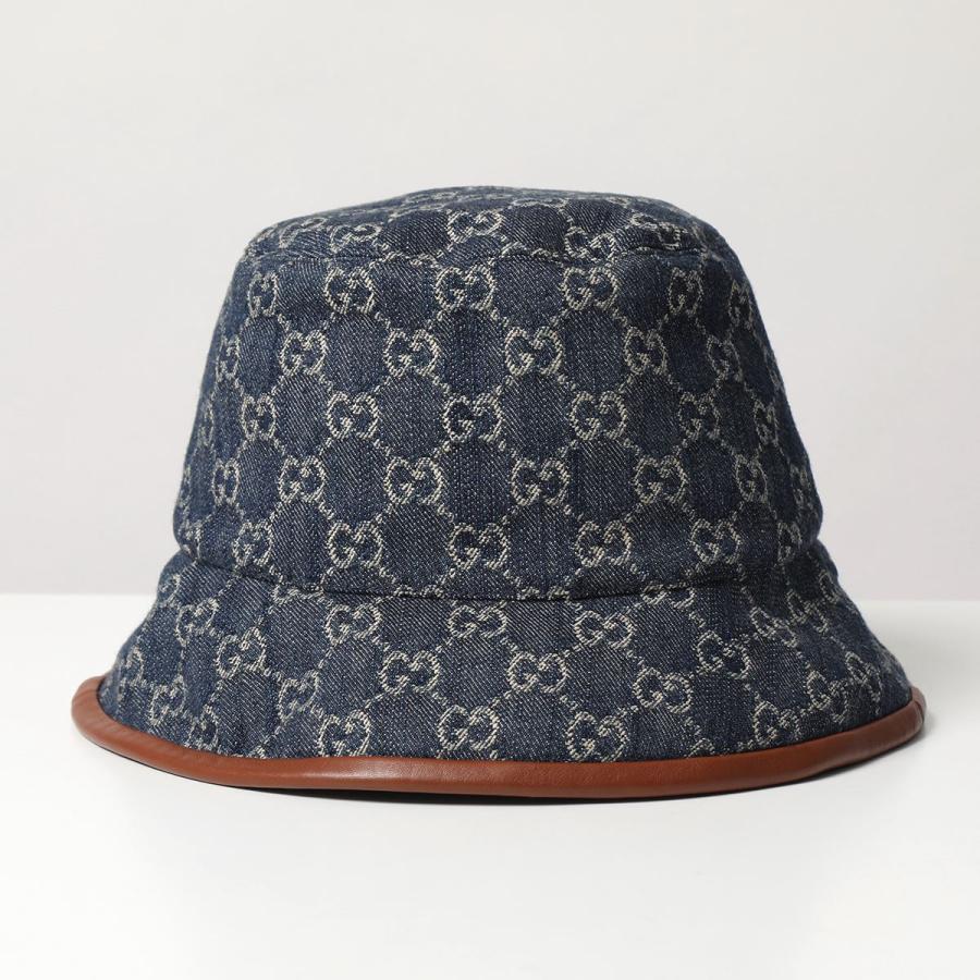 GUCCI グッチ バケットハット 576371 4HAC3 レディース キャンバス デニム GGロゴ 帽子 4264｜s-musee｜05