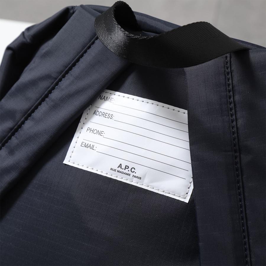 APC A.P.C. アーペーセー バックパック sac a dos treck トレック PAAFH H62220 メンズ ナイロン リュック カラビナ付き 鞄 カラー2色｜s-musee｜12