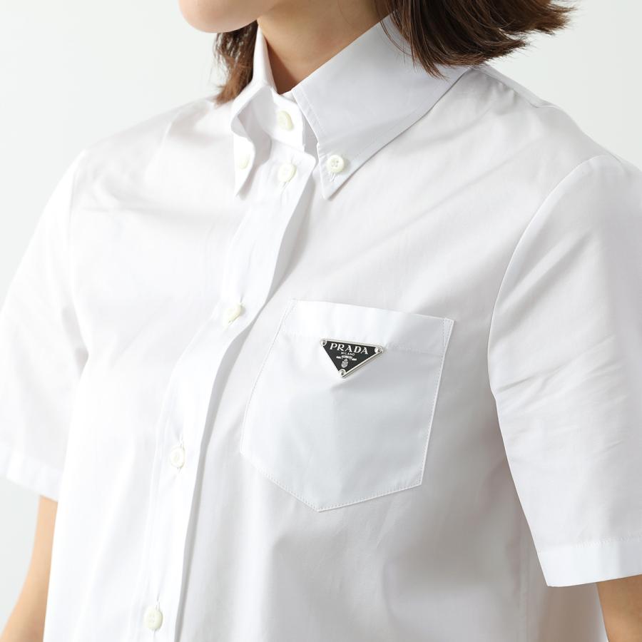 PRADA プラダ ポプリン シャツ P419G 1XV2 レディース コットン 半袖 