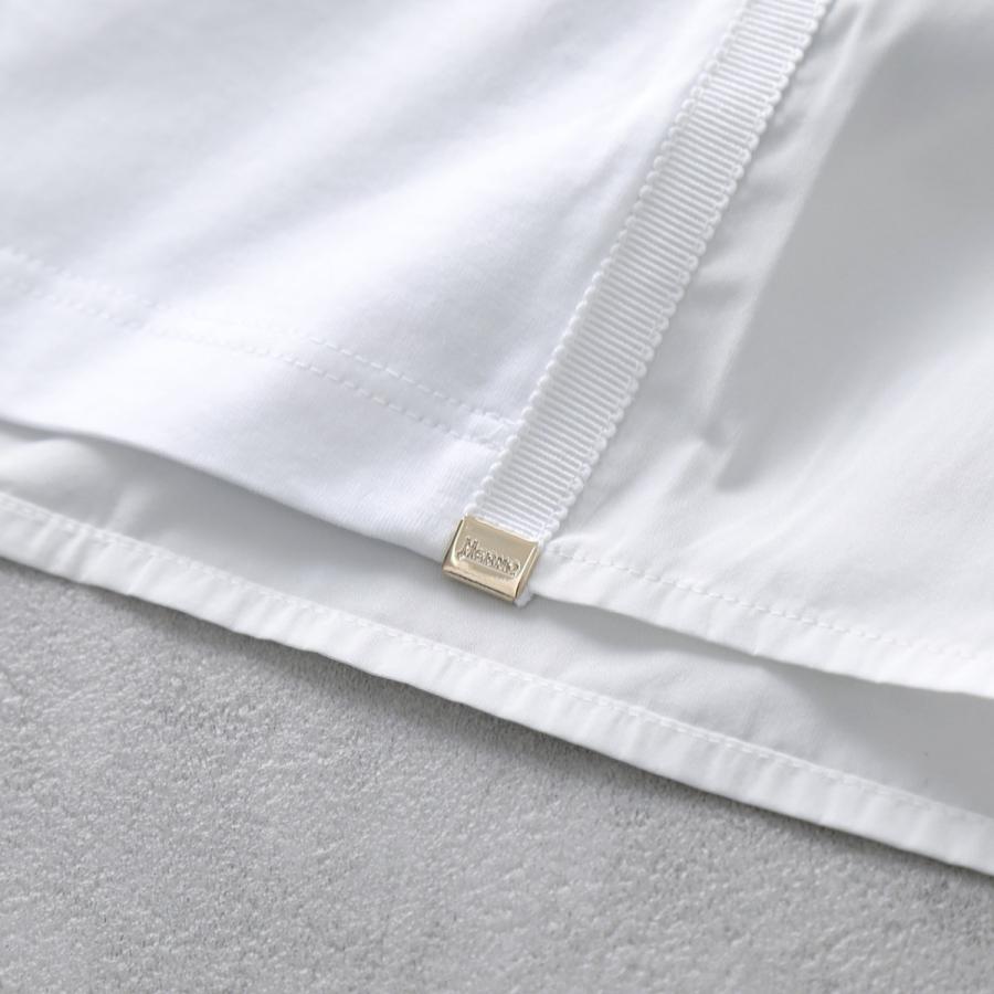 HERNO (ヘルノ) ★★ ② JG0000176D-52006-1000 CHIC COTTON JERSEY &amp; NEW TECHNO タフタ Tシャツ レディース ホワイト 40 HERNO (ヘルノ) CHIC COTTON JERSEY & NEW TECHNO タフタ Tシャツ