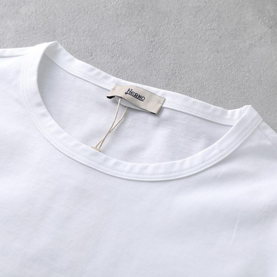 HERNO (ヘルノ) ★★ ② JG0000176D-52006-1000 CHIC COTTON JERSEY &amp; NEW TECHNO タフタ Tシャツ レディース ホワイト 40 HERNO（ヘルノ） 半袖 Tシャツ CHIC COTTON JERSEY & NEW TECHNO