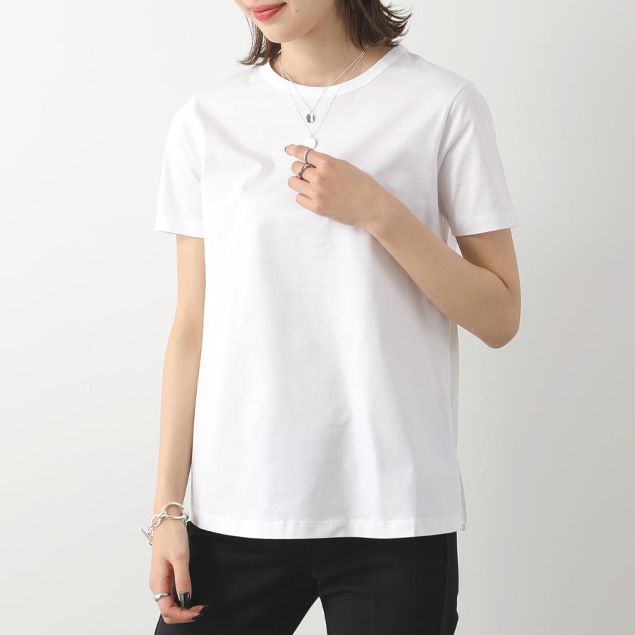 HERNO (ヘルノ) ★★ ② JG0000176D-52006-1000 CHIC COTTON JERSEY &amp; NEW TECHNO タフタ Tシャツ レディース ホワイト 40 HERNO (ヘルノ) CHIC COTTON JERSEY & NEW TECHNO タフタ Tシャツ