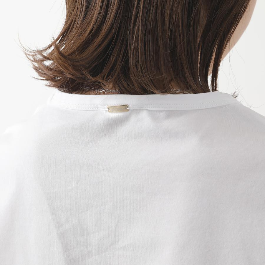 HERNO (ヘルノ) ★★ ② JG0000176D-52006-1000 CHIC COTTON JERSEY &amp; NEW TECHNO タフタ Tシャツ レディース ホワイト 40 HERNO（ヘルノ） 半袖 Tシャツ CHIC COTTON JERSEY & NEW TECHNO
