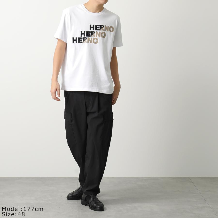 HERNO / Tシャツ/JG000178U-52000-9300/46/コットン/BLK HERNO（ヘルノ） 半袖 Tシャツ COMPACT JERSEY JG000178U 52000 メンズ