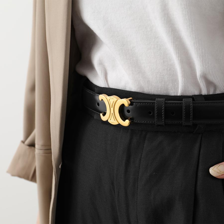 セリーヌ⭐︎CELINE⭐︎トリオンフ⭐︎ベルト CELINE】トリオンフベルト/ スムースカーフスキン1.8cm (CELINE/ベルト