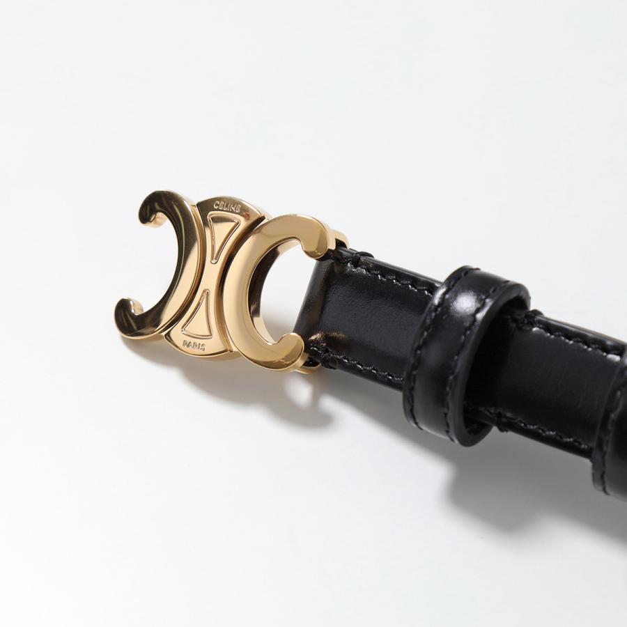 CELINE セリーヌ ベルト Triompheトリオンフ 45AX63A01.38NO レディース スモール 18MM レザー スムースカーフスキン メタルロゴ Black CELINE セリーヌ ベルト Triompheトリオンフ 45AX63A01.38NO レディース スモール 18MM レザー スムースカーフスキン メタルロゴ Black