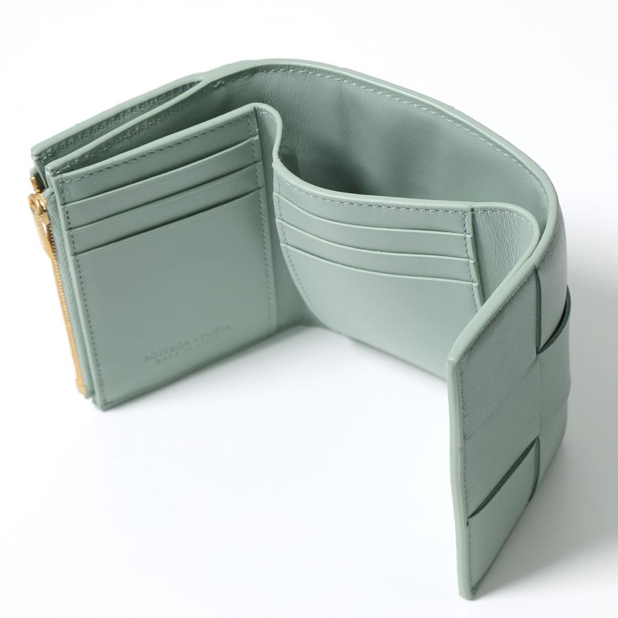 ボッテガヴェネタ カセット 三つ折り ミニ財布 651372 ベージュ RFID BOTTEGA VENETA - ボッテガヴェネタ カセット 三つ折り ミニ財布