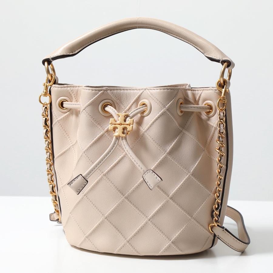 Tory Burch キルティング バケットバッグ ベージュ ベージュ キルティング バケットバッグ トリーバーチ
