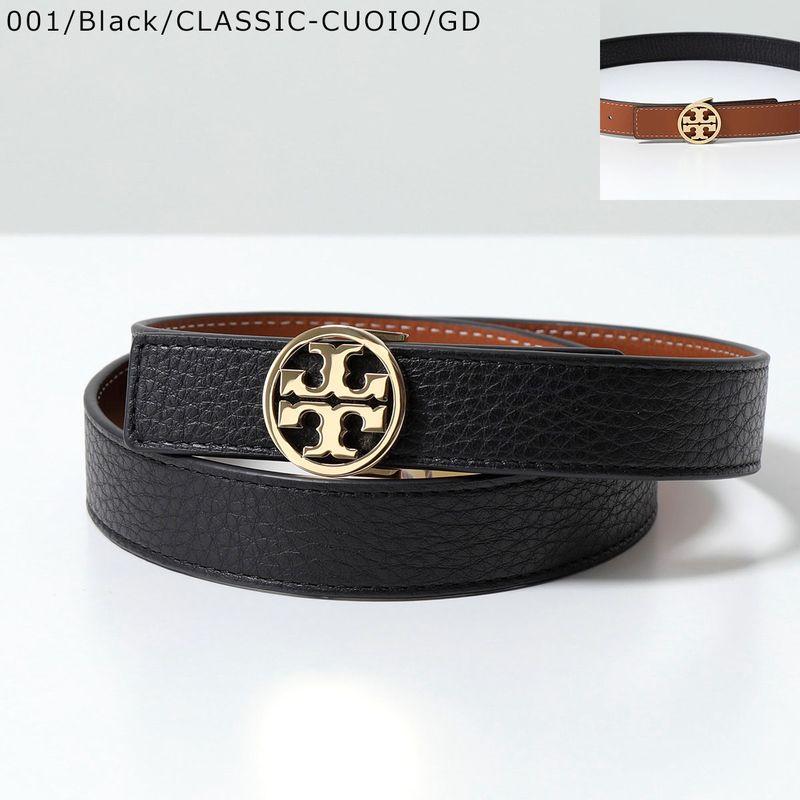 【美品】 TORY BURCH ブラックレザーベルト Sサイズ TORY BURCH（トリーバーチ） ナローベルト 1 MILLER 1インチ ミラー