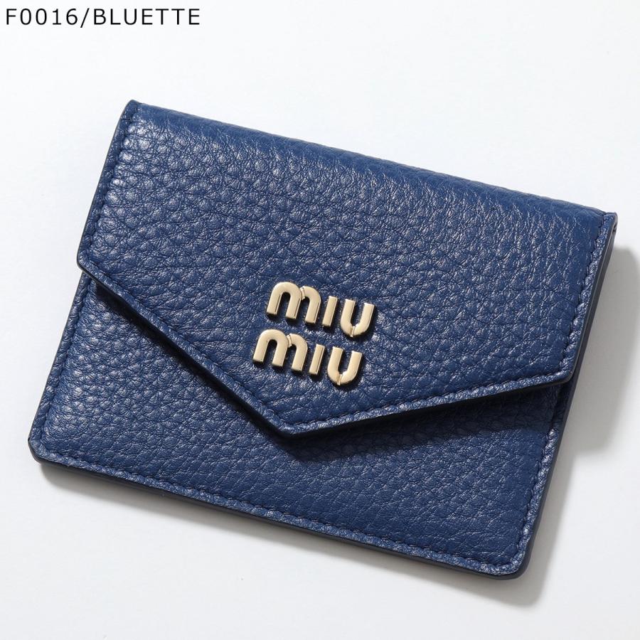 miu miu ネイビー カードポケット付きiPhoneケース Miu Miu ネイビーレザーカードケース 箱無し 【公式通販】
