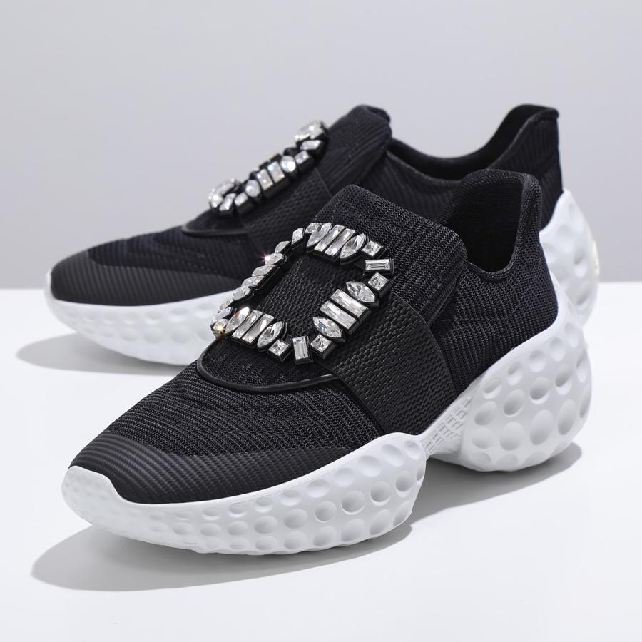 ROGER VIVIER ロジェヴィヴィエ スニーカー VIV RUN LIGHT STRASS BUCKLE RVW63731340QPS レディース ストラスバックル 靴 カラー2色 RVW63731340QPS9999の画像