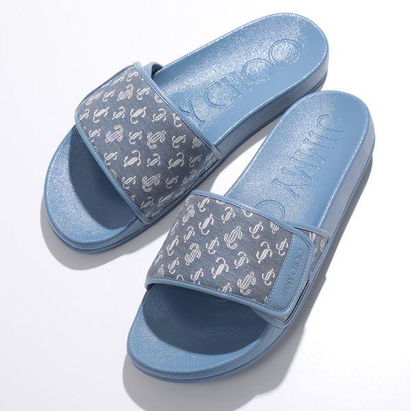27cm 42サイズ　ジミーチュウ 箱無し サンダル　Jimmy choo 青 JIMMY CHOO（ジミーチュウ） スライドサンダル FITZ M JDL メンズ JC