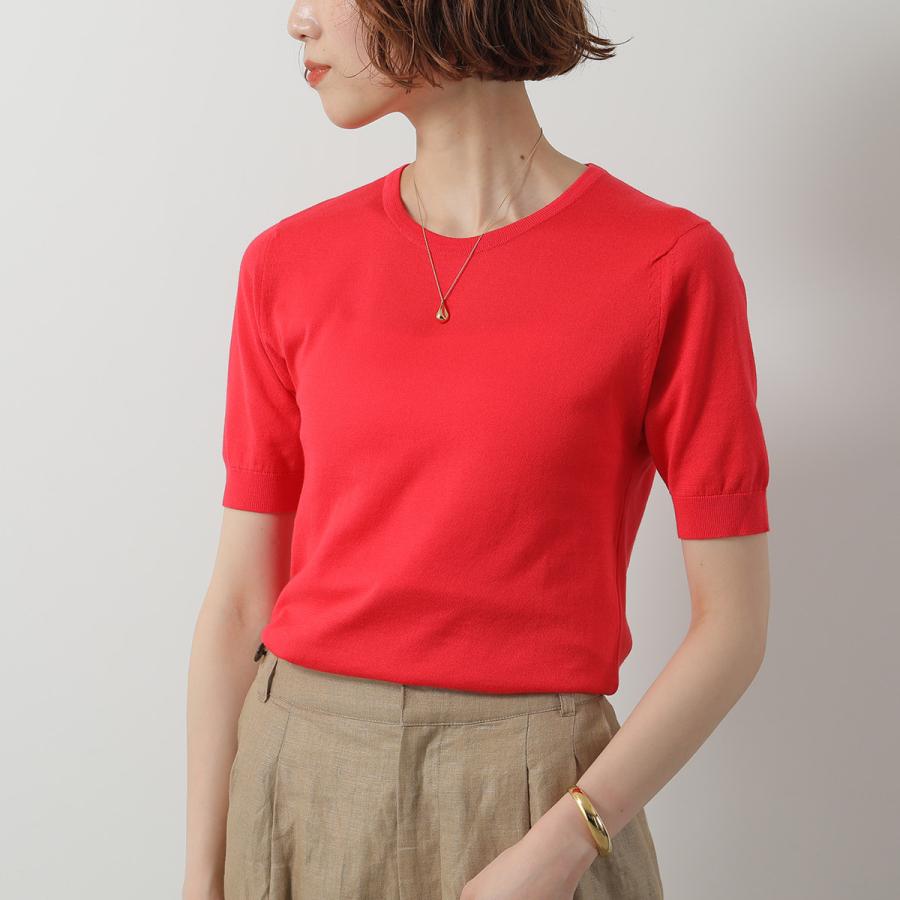 【新品未使用】JOHN SMEDLEY 半袖 クルーネック ニット JOHN SMEDLEY（ジョンスメドレー） ニット NELL MODERN FIT レディース