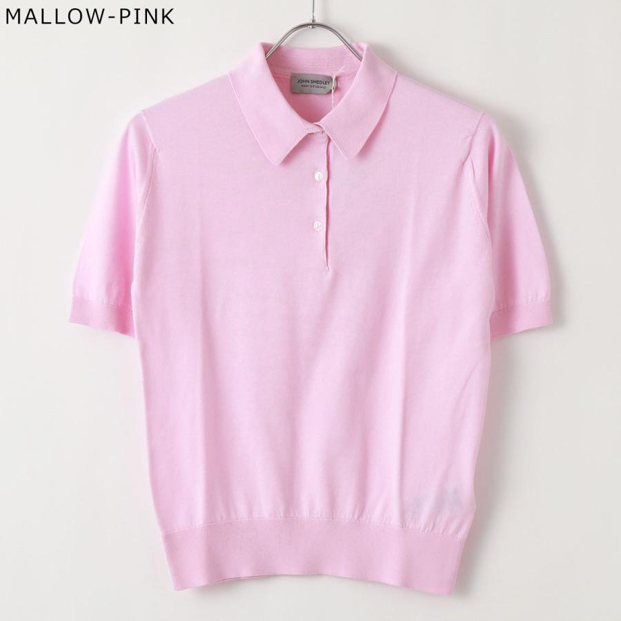 JOHN SMEDLEY グラスピンク ポロシャツ M JOHN SMEDLEY（ジョンスメドレー） ニット JILL COMMON FIT レディース