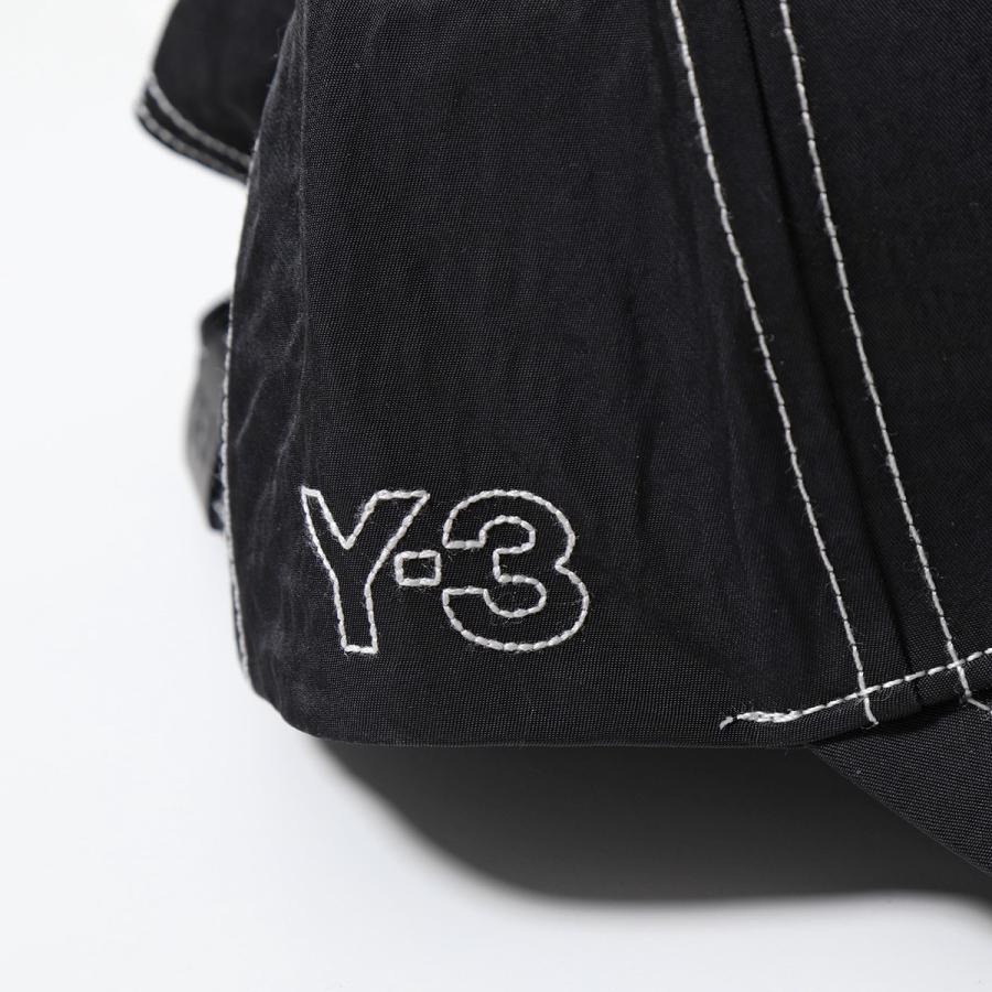 Y-3 ワイスリー ベースボールキャップ STITCH CAP H62993 メンズ ナイロン ステッチ ロゴ刺繍 帽子 BLACK｜s-musee｜07