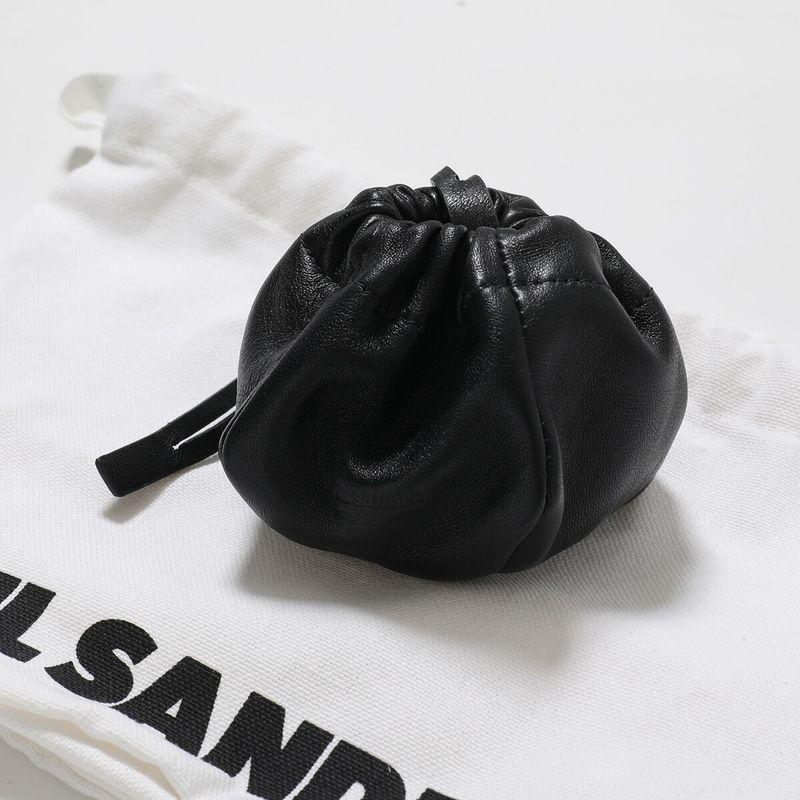 JIL SANDER レザー ポーチ ブラック JIL SANDER（ジルサンダー） ポーチ RIPPLE POUCH リップル J08WD0031