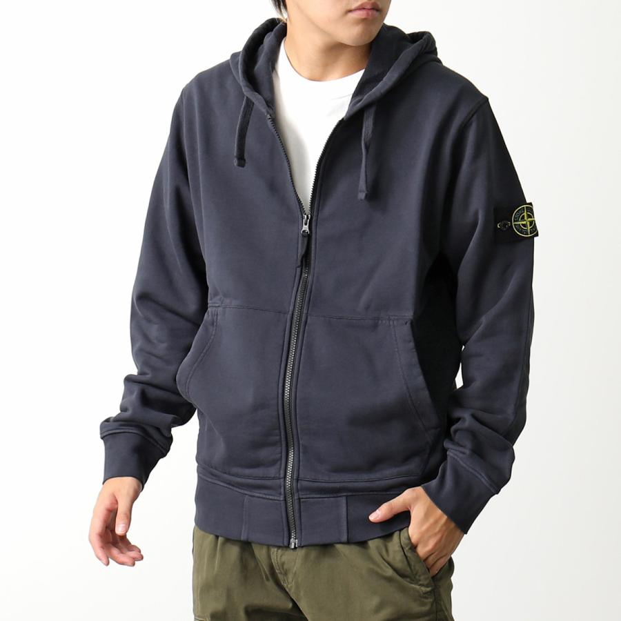 STONE ISLAND ストーンアイランド ジップアップ パーカー801564251 メンズ スウェット 長袖 コットン ロゴパッチ カラー3色