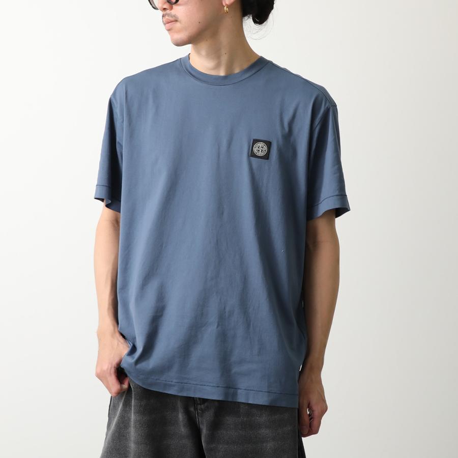 stone  (ストーンアイランド) ポロシャツ 半袖 S STONE ISLAND (ストーンアイランド) 胸ロゴ ライン 半袖 ポロシャツ