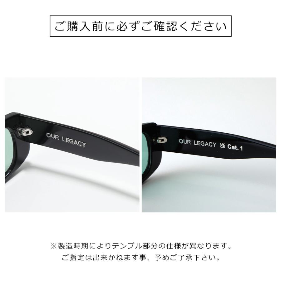 OUR LEGACY アワーレガシー サングラス SAMHAIN A2238SB メンズ セルフレーム アセテート メガネ スクエア アイウェア めがね 眼鏡 INFINITE-BLACK_10