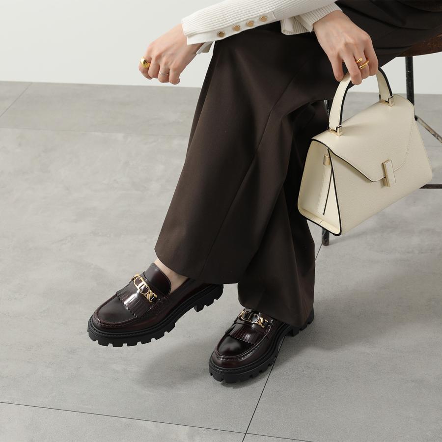 TOD'S チャコール　レザー ローファー 女性 ブラック レザー ローファー XXW20L0IP70SHA35B999 | Tods