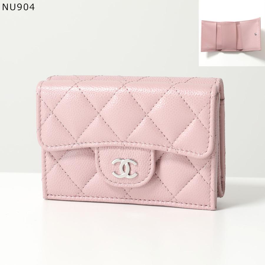 CHANEL シャネル 三つ折り財布 AP0230 B10583 Y33352 Y04059 Y01480 B15532 MATELASSE マトラッセ レザー ココマーク カラー10色｜s-musee｜21