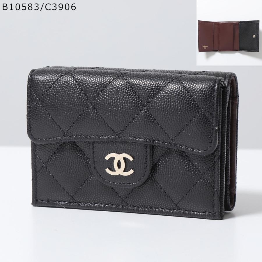 CHANEL シャネル 三つ折り財布 AP0230 B10583 Y33352 Y04059 Y01480 B15532 MATELASSE マトラッセ レザー ココマーク カラー10色｜s-musee｜12