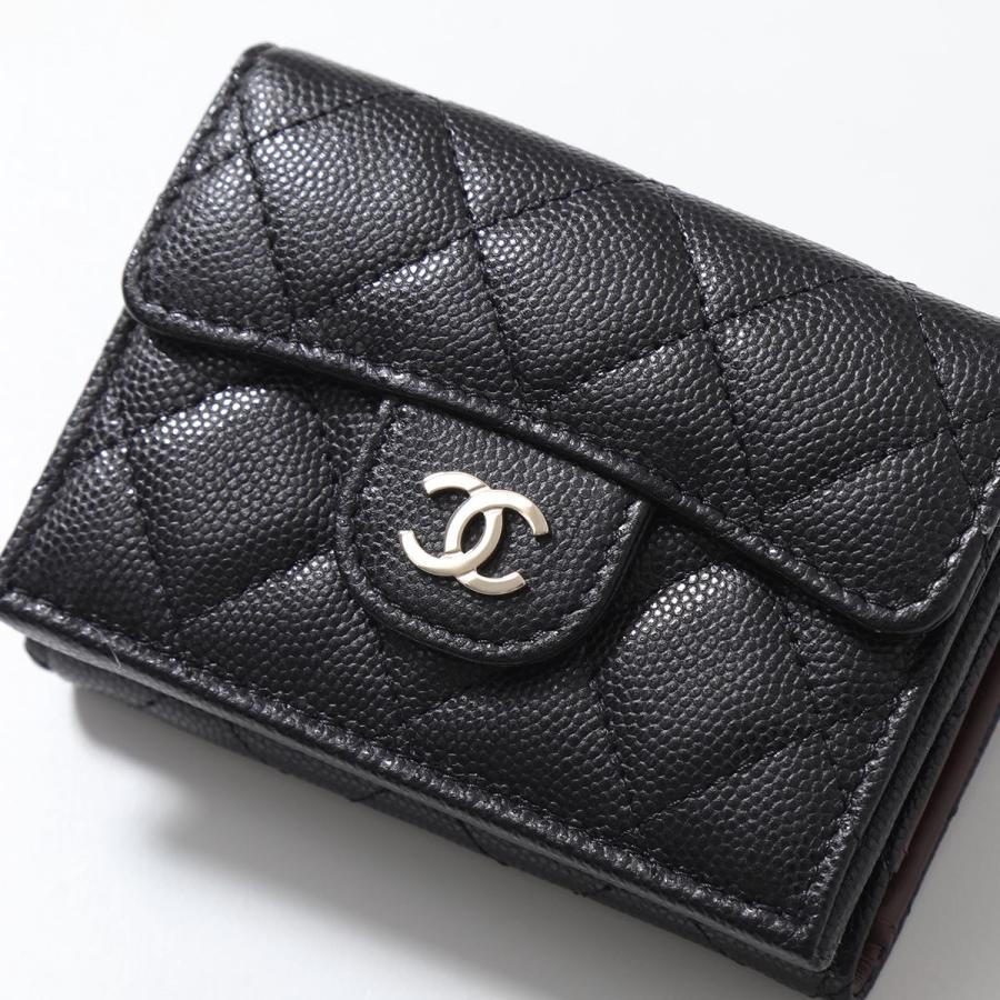 CHANEL シャネル 三つ折り財布 AP0230 B10583 Y33352 Y04059 Y01480 B15532 MATELASSE マトラッセ キャビアスキン ラムスキン ココマークの画像
