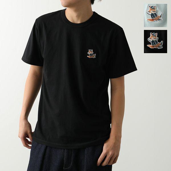【美品】MAISON KITSUNÉ フォックスパッチ Tシャツ モノトーン M MAISON KITSUNE（メゾン キツネ） 半袖Tシャツ DRESSED FOX PATCH