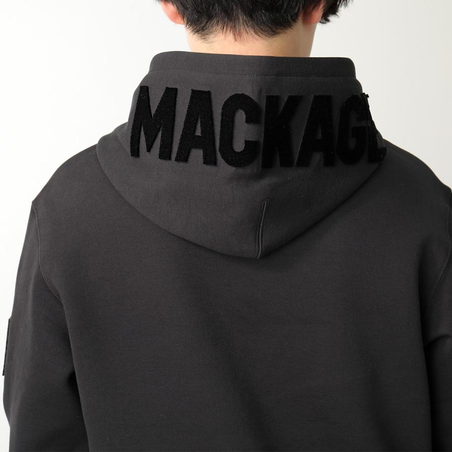 MACKAGE マッカージュ フーディ KRYS-R メンズ パーカー プルオーバー ロゴ ベルベット刺繍 長袖 ダブルフェイスジャージ カラー3色 | Mackage | 04