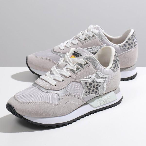 Atlantic Stars Sneakers Donna GHALAC-GSSS-DR19, Grigio, Tomaia In Tessuto Scamosciato, Suola Gomma, Tacco 3cm, Punta Rotonda, Taglia 3 UK