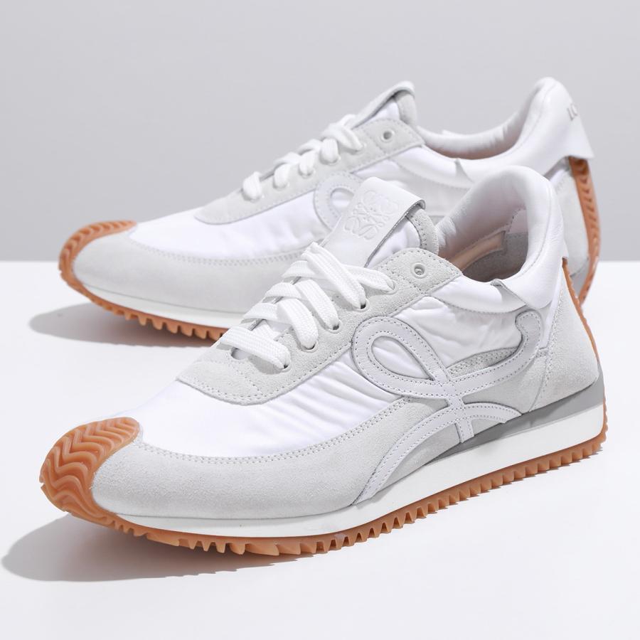 LOEWE ロエベ スニーカー FLOW RUNNER フローランナー L815282X35 レディース スウェード×ナイロン ローカット レースアップ シューズ 靴 2100/WHITE｜s-musee｜07