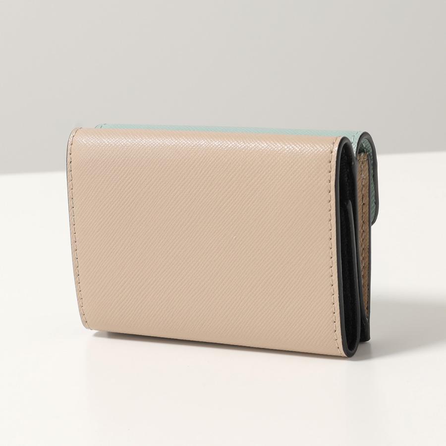 マルニ MARNI 財布 三つ折り ミニ財布 サフィアーノレザー PFMOW02U23 LV520 MARNI（マルニ） 三つ折り財布 PFMOW02U23 LV520 レディース 財布 折