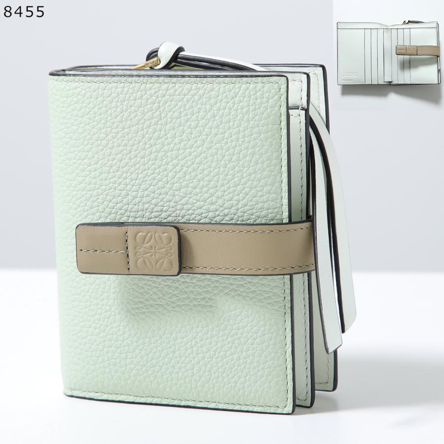 LOEWE ロエベ 二つ折り財布 COMPACT ZIP C660Z41X01 C660Z41X02 レディース レザー ミニ財布 バイカラー アナグラムの画像