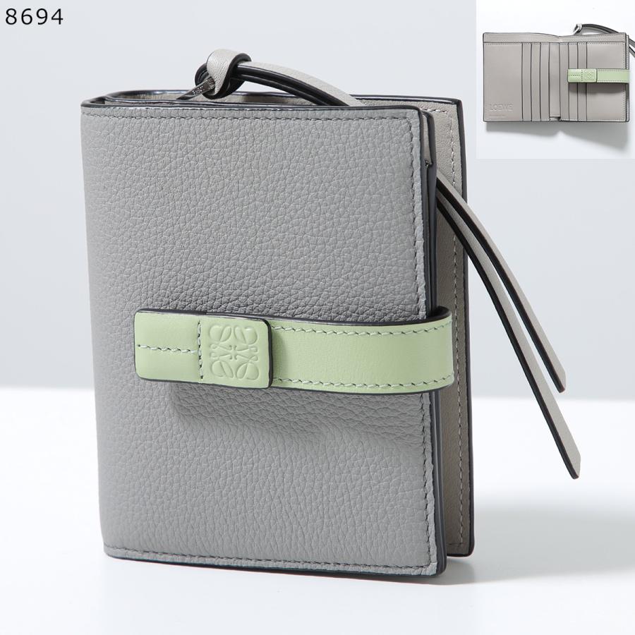LOEWE ロエベ 二つ折り財布 COMPACT ZIP C660Z41X01 C660Z41X02 レディース レザー ミニ財布 バイカラー アナグラムの画像