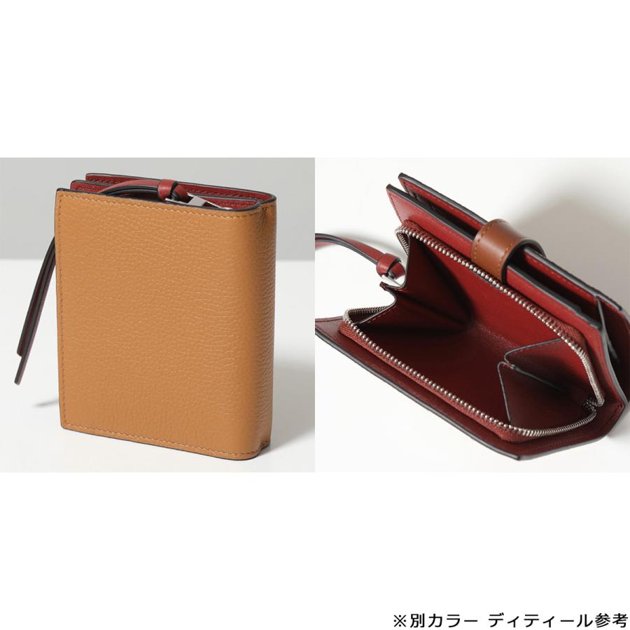 LOEWE ロエベ 二つ折り財布 COMPACT ZIP C660Z41X01 C660Z41X02 レディース レザー ミニ財布 バイカラー アナグラムの画像