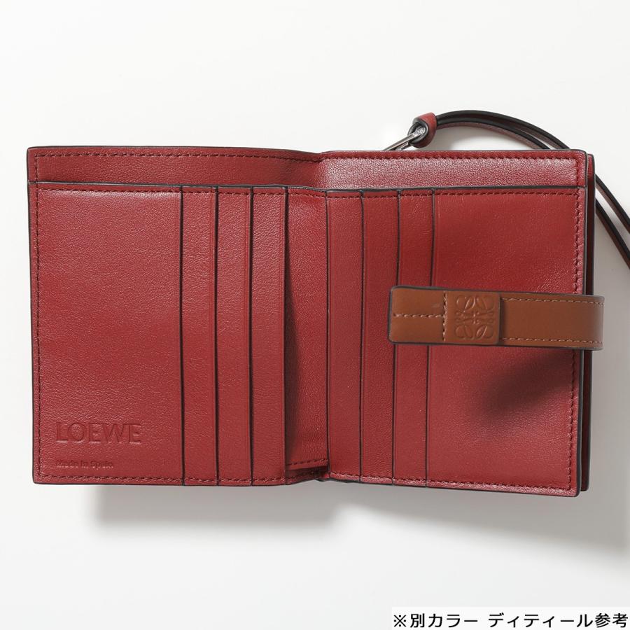 LOEWE ロエベ 二つ折り財布 COMPACT ZIP C660Z41X01 C660Z41X02 レディース レザー ミニ財布 バイカラー アナグラムの画像