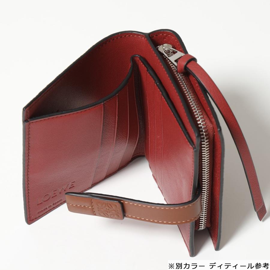 LOEWE ロエベ 二つ折り財布 COMPACT ZIP C660Z41X01 C660Z41X02 レディース レザー ミニ財布 バイカラー アナグラムの画像