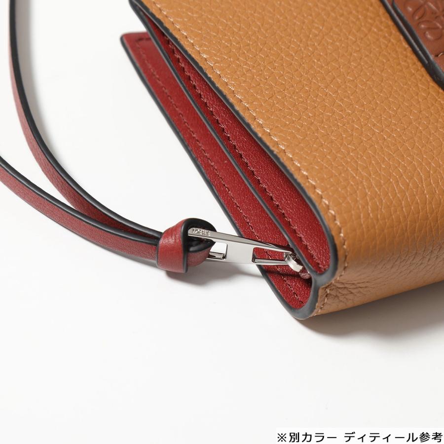 LOEWE ロエベ 二つ折り財布 COMPACT ZIP C660Z41X01 C660Z41X02 レディース レザー ミニ財布 バイカラー アナグラムの画像