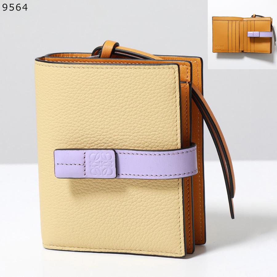 LOEWE ロエベ 二つ折り財布 COMPACT ZIP C660Z41X01 C660Z41X02 レディース レザー ミニ財布 バイカラー アナグラムの画像