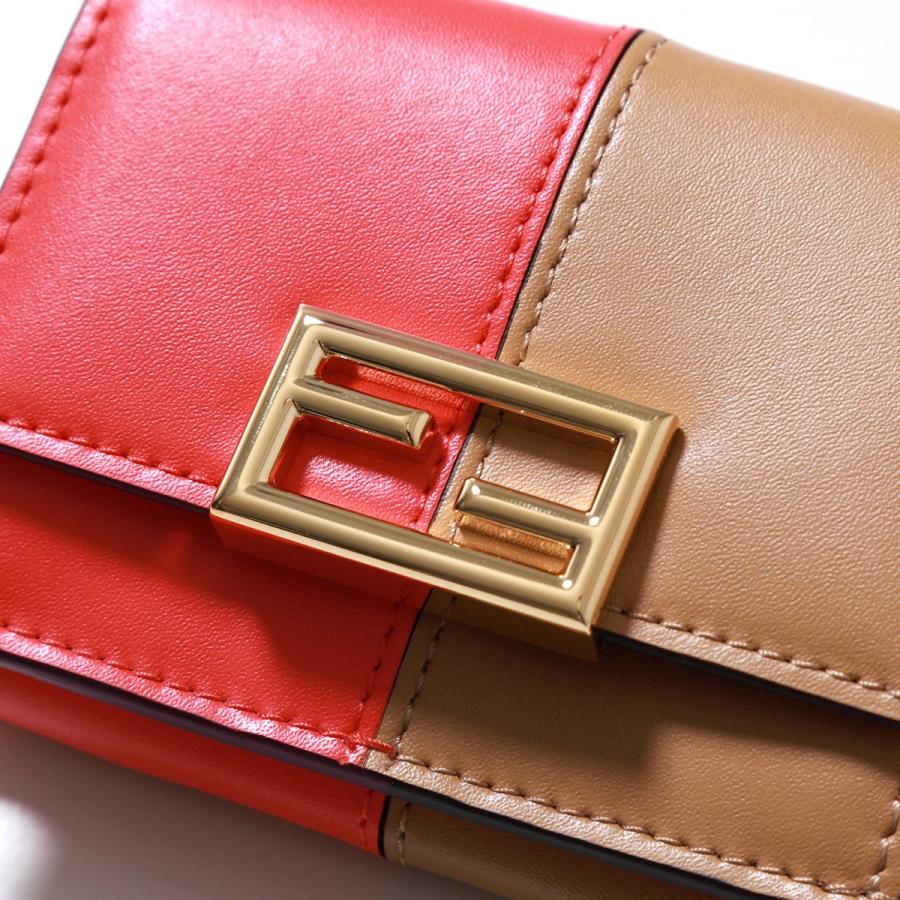 FENDI フェンディ 三つ折り財布 8M0395 A1KS レディース レザー FFロゴ 
