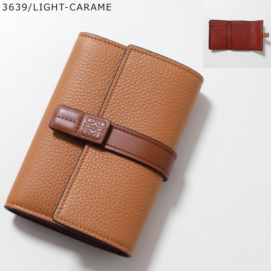 LOEWE ロエベ 三つ折り財布 SGC TRIFOLD WALLET バーティカル ウォレット スモール C660S86X01 C660S86X04 レディース アナグラム レザー ミニ財布の画像